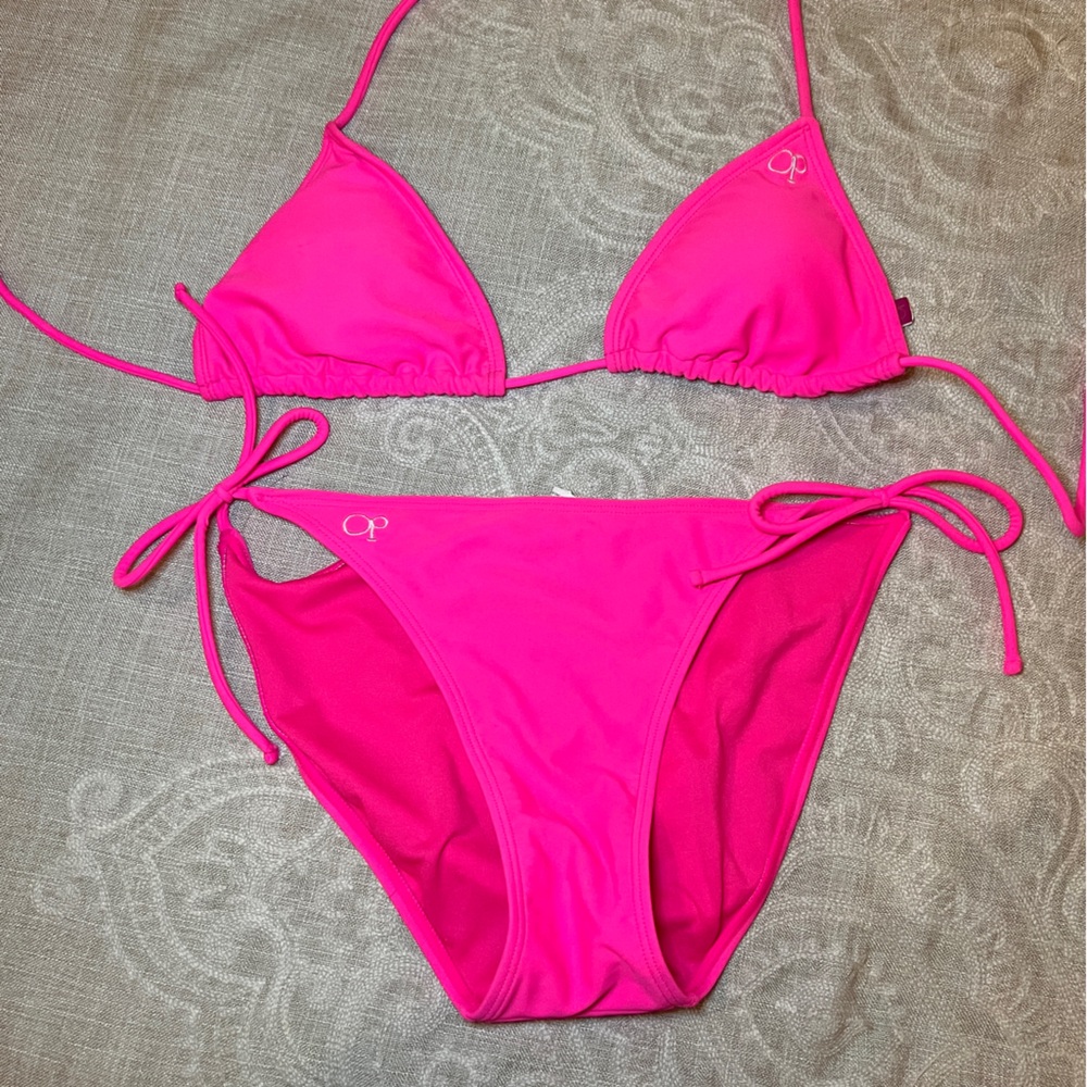 Neon pink juniors bikini OP brand